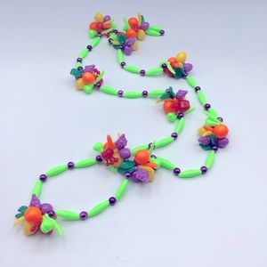 Rare Vintage Carmen Miranda Plastic Fruit Necklace